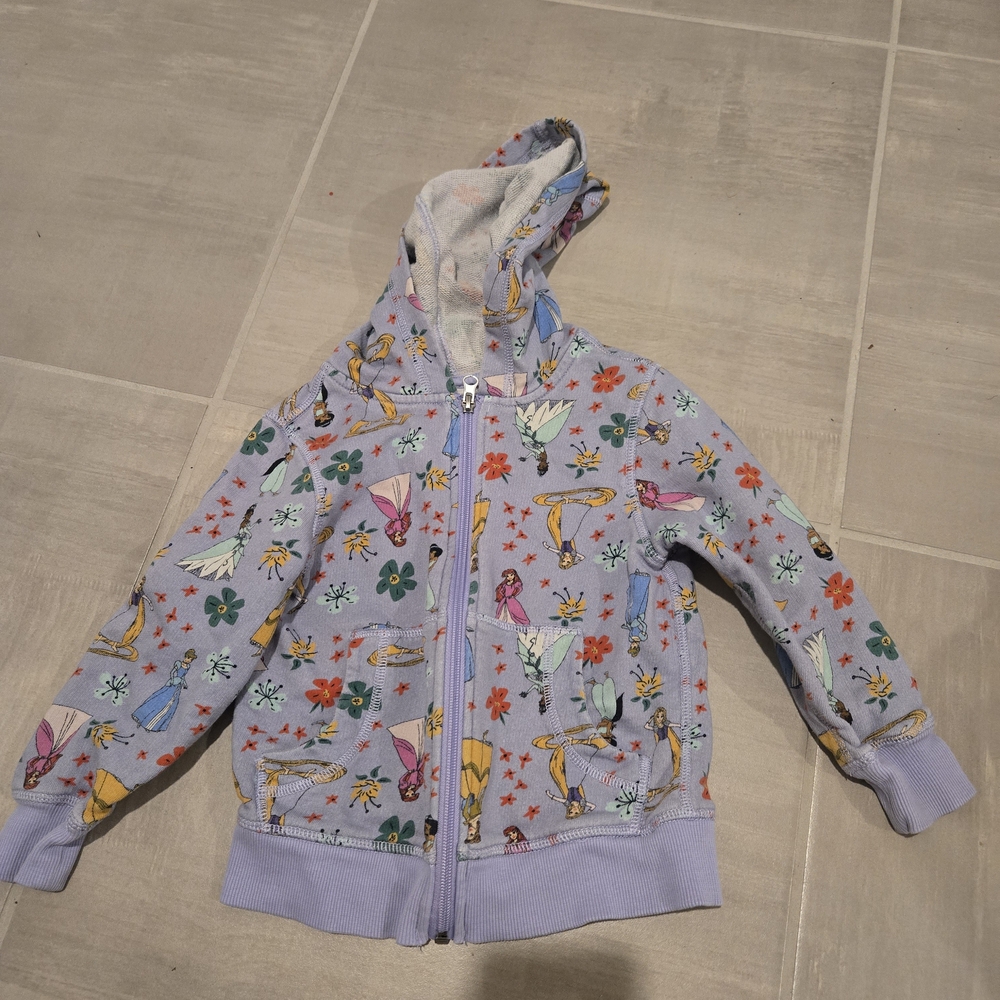 Disney Princess French Terry Hoodie by Hanna Andersson in a lavender color Sz 4